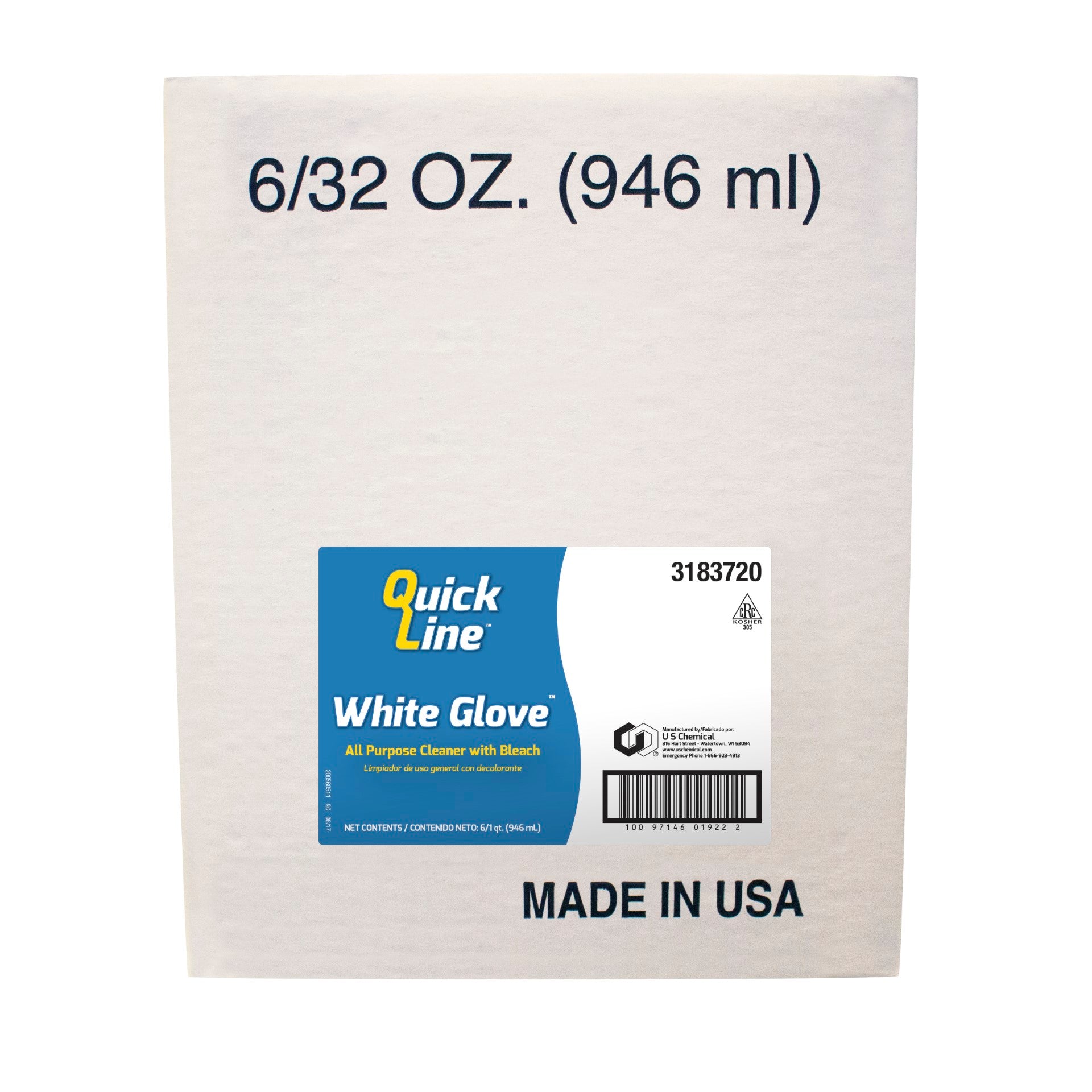 Quickline Quick Line Cleaner White Glove 32 Fluid Ounce - 6 Per Case.