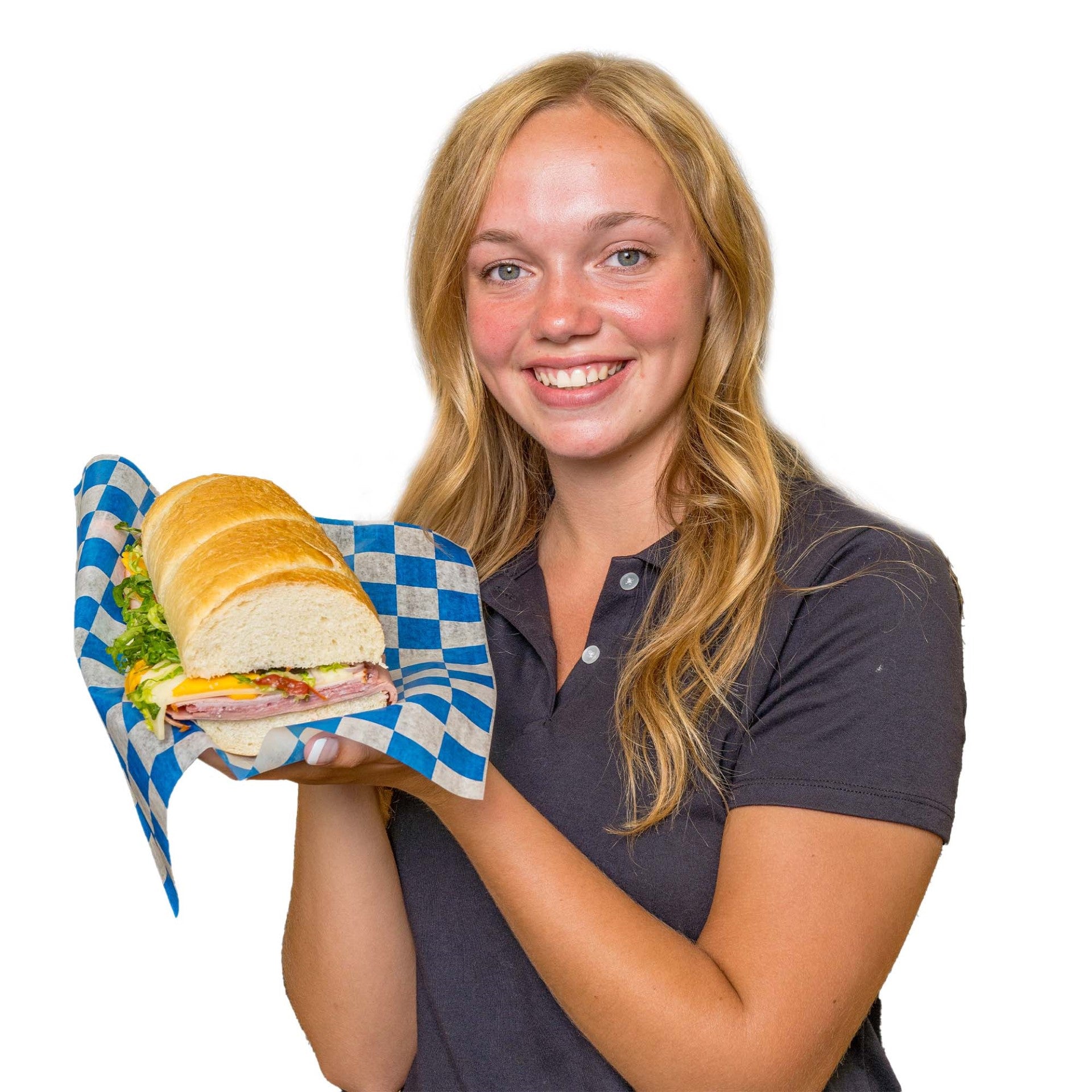 Handy Wacks Deli Paper Blue Checker 2"x2"x5" 1000 Count Packs - 6 Per Case.