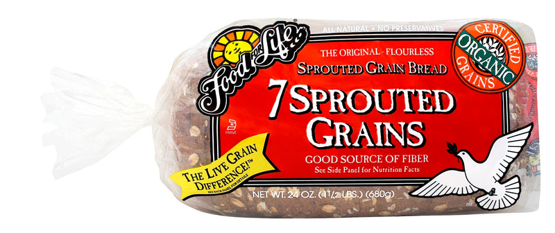 Food For Life Organic Sprouted Whole Grainbread 24 Ounce Size - 6 Per Case.