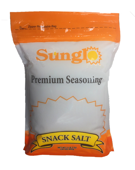 Sunglo Snack Salt White 35 Ounce Size - 12 Per Case.