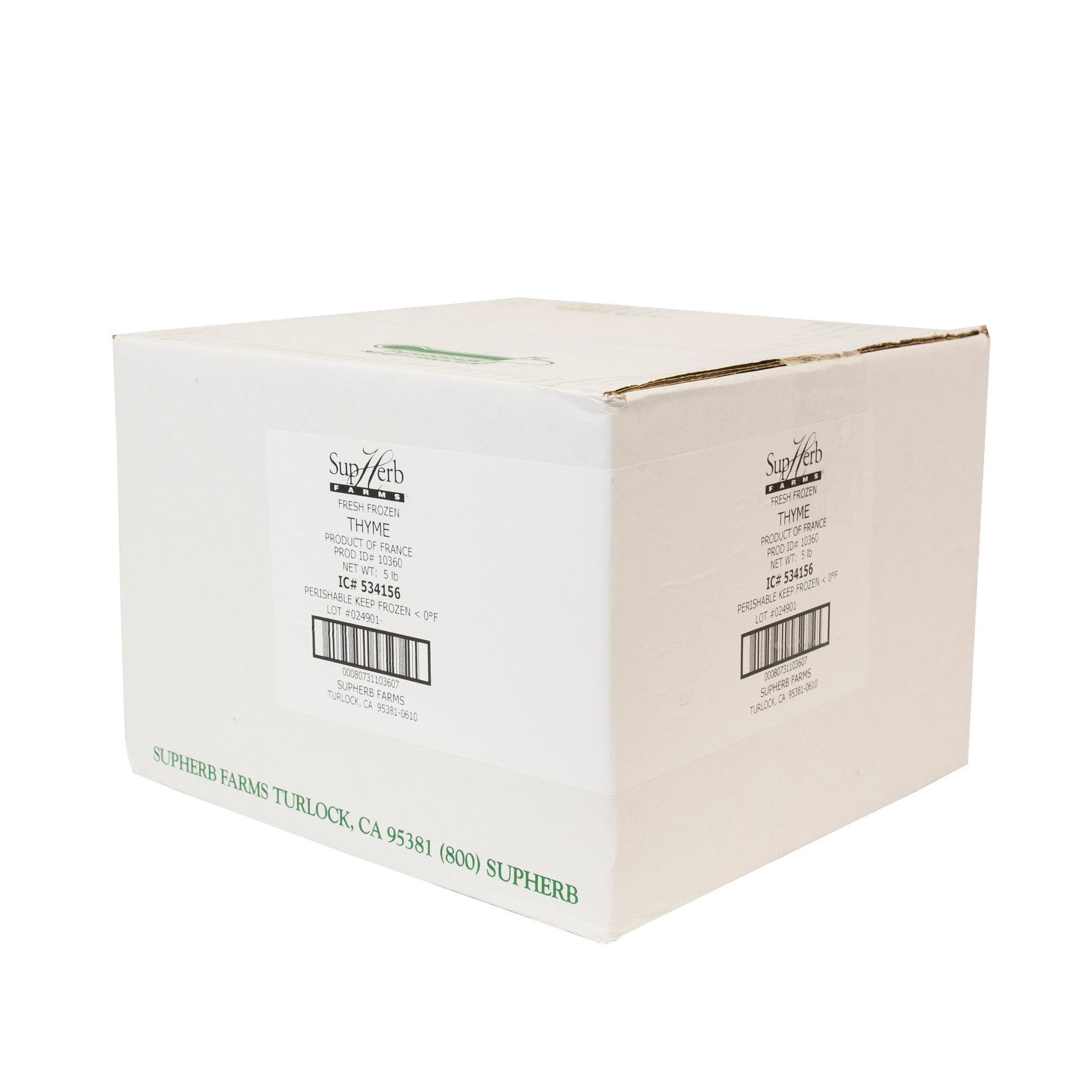Fresh Frozen Thyme 5 Pound Each - 1 Per Case.