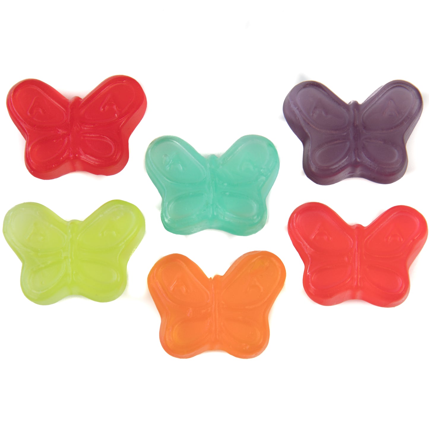 Box Gummi Butterflies Mini Assorted Flavors 5 Pound Each - 4 Per Case.