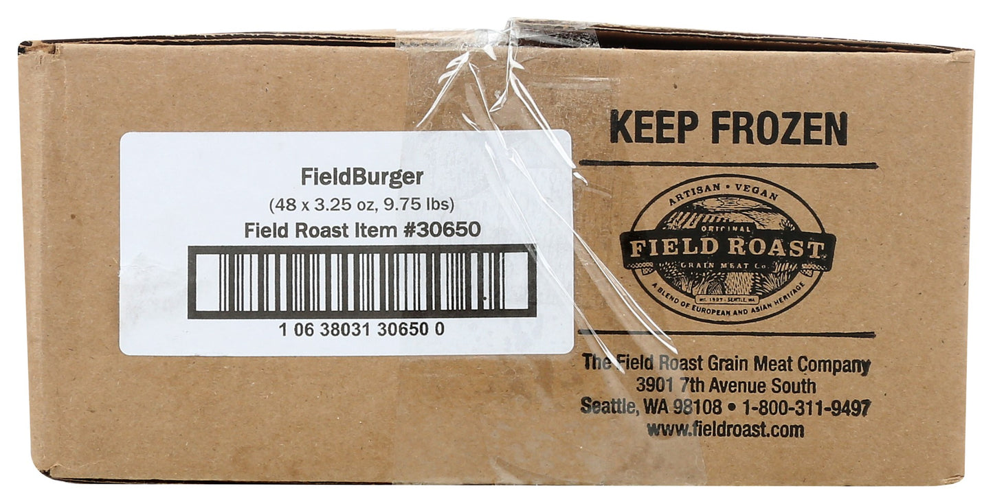 Field Roast Fieldburger 9.75 Pound Each - 1 Per Case.