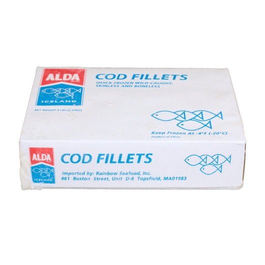 Frozen Seafood Commodity Cod Fillet Cello 1 To 3 Count 5 Pound Each - 10 Per Case.