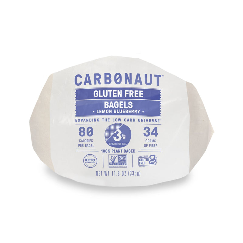 Carbonaut Lemon Blueberry Gluten Free Low Carb Bagel 5 Count Packs - 6 Per Case.