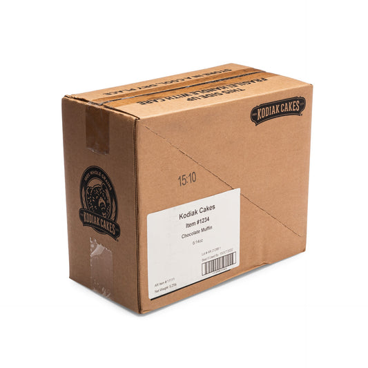 Kodiak Cakes Double Chocolate Power Bake Protein Muffin 14 Ounce Size - 6 Per Case.