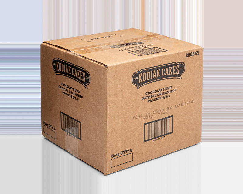 Kodiak Cakes Chocolate Chip Oatmeal Packets 10.58 Ounce Size - 6 Per Case.