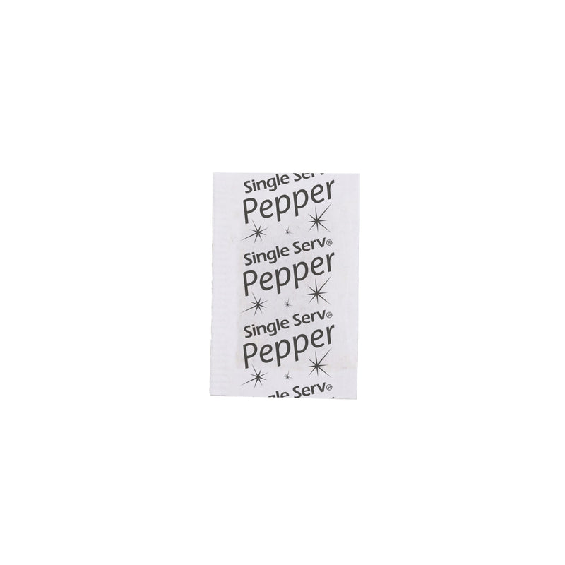 Single Serv Pepper Flat Packets 0.1 Grams Each - 6000 Per Case.