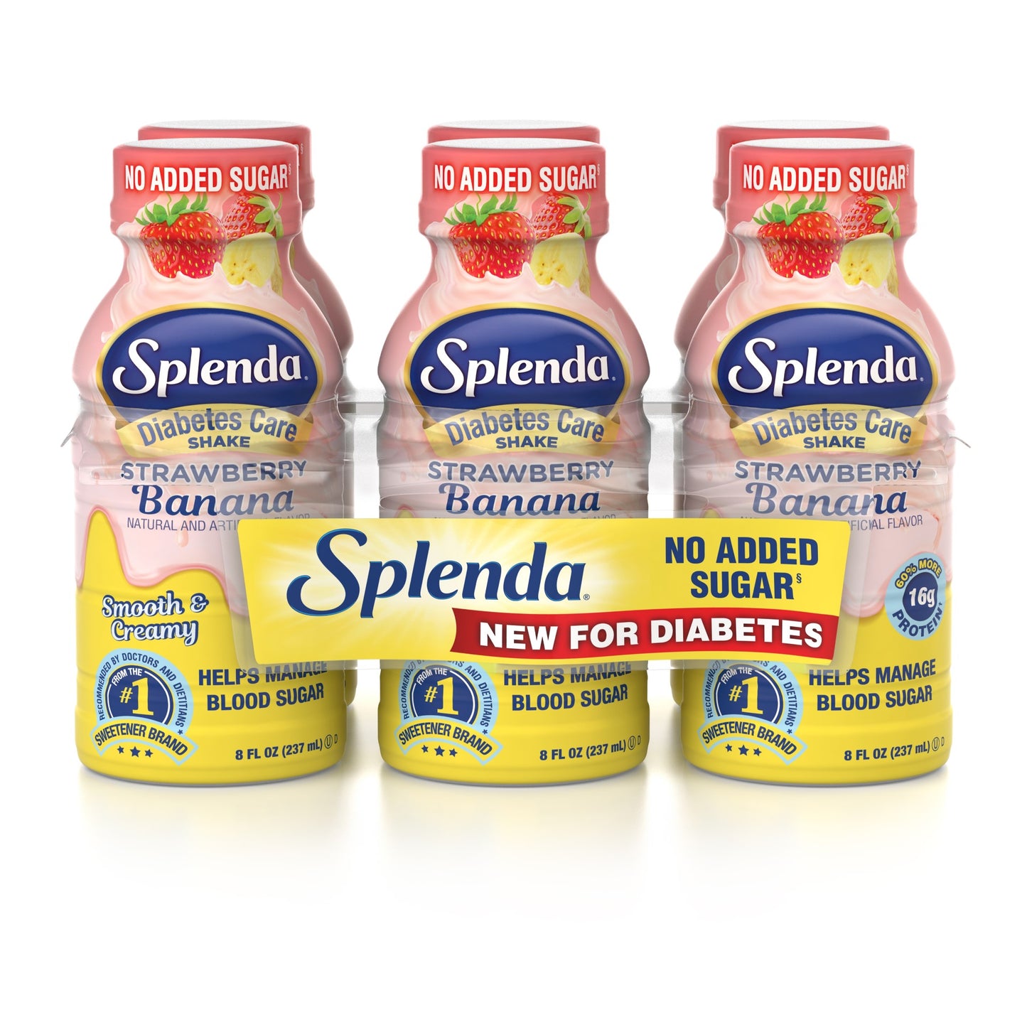 Splenda Diabetes Care Shakes Strawberry Banana Pack 8 Fluid Ounce - 4 Per Case.