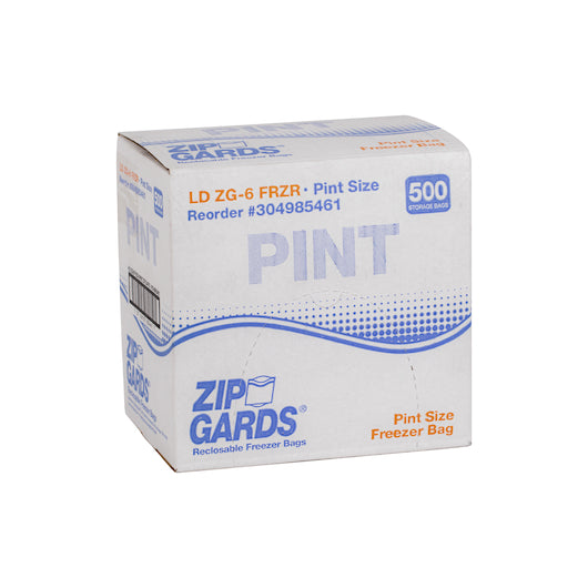 Zipgard Freezer Bag ZG-6 Pint Size 500 Each - 1 Per Case.