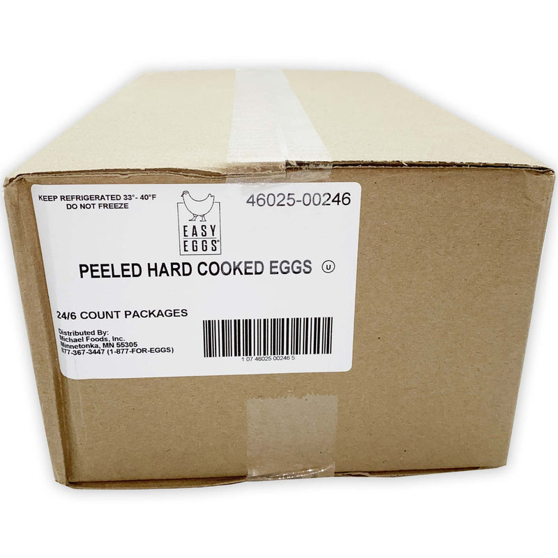 Easy Eggs R Peeled Hard Cooked Eggs Dry Pack 6 Count Packs - 24 Per Case.