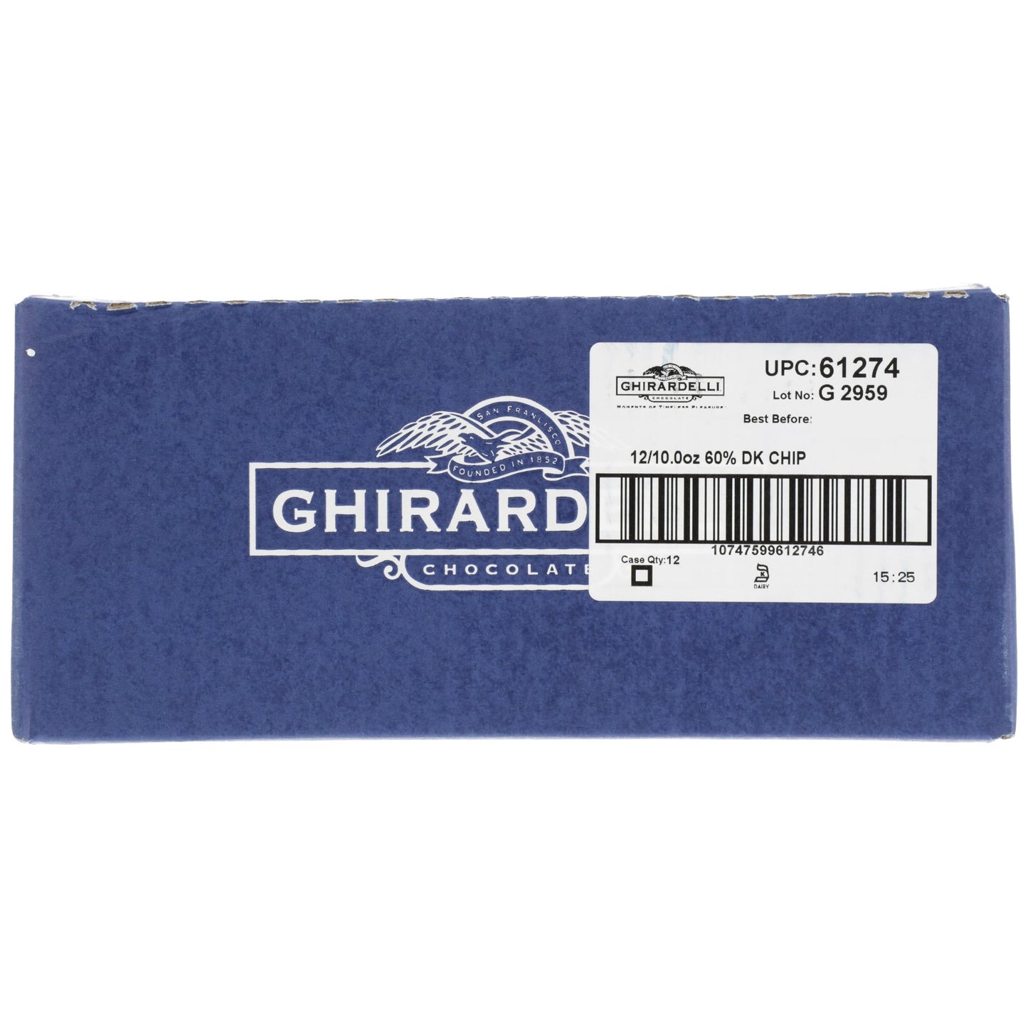 Ghirardelli Cacao Bittersweet Baking Chip 10 Ounce Size - 12 Per Case.