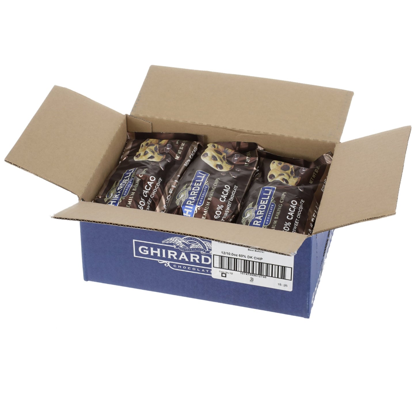 Ghirardelli Cacao Bittersweet Baking Chip 10 Ounce Size - 12 Per Case.