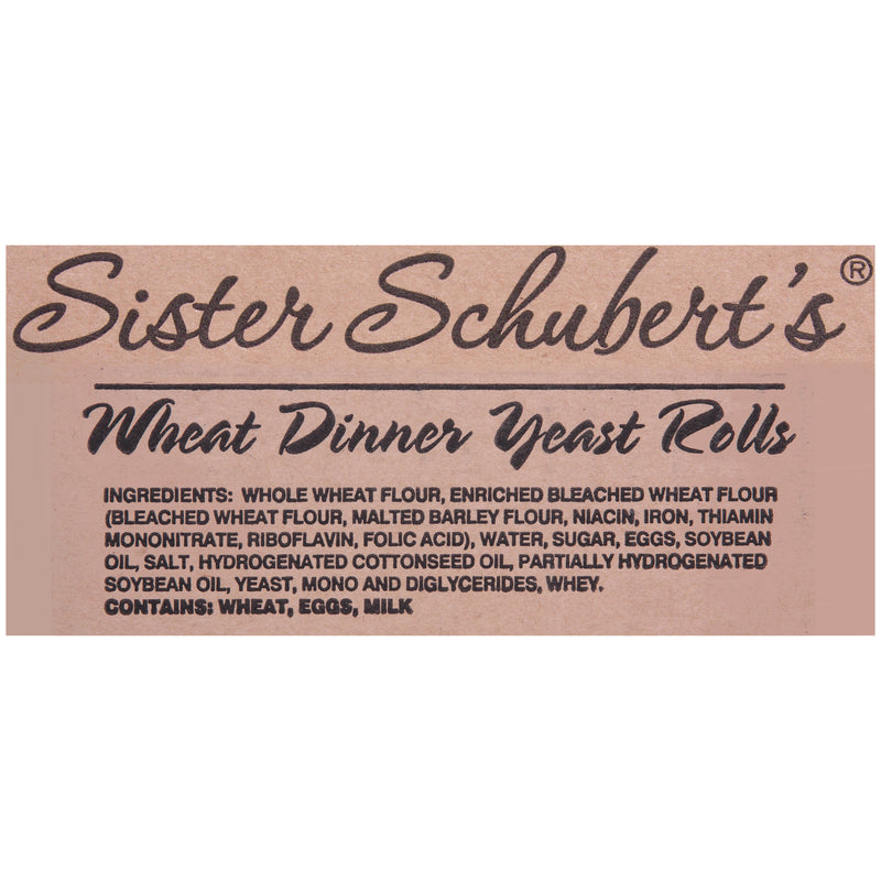 Sister Schubert's Wheat Dinner Yeast Rolls 120 Count Packs - 1 Per Case.