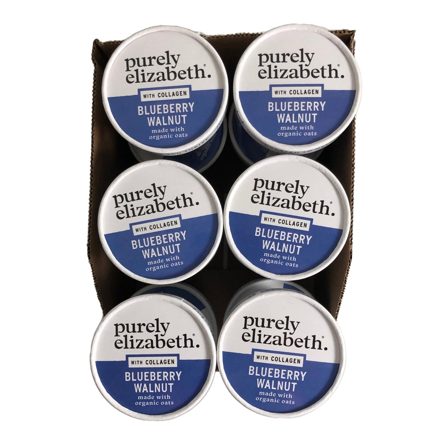 Purely Elizabeth Blueberry Walnut Collagen Oatmeal 2 Ounce Size - 12 Per Case.