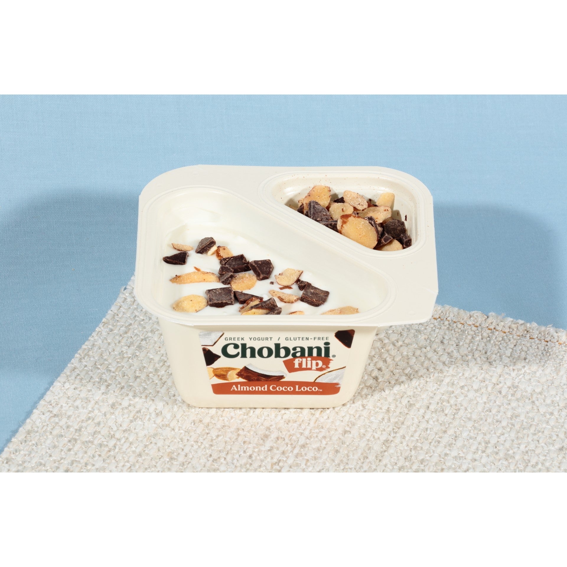 Chobani Flip Low Fat Greek Yogurt Almond Coco Loco 4.5 Ounce Size - 12 Chobani Flip Low Fat Greek Yogurt Almond Coco Loco 4.5 Ounce Size - 12