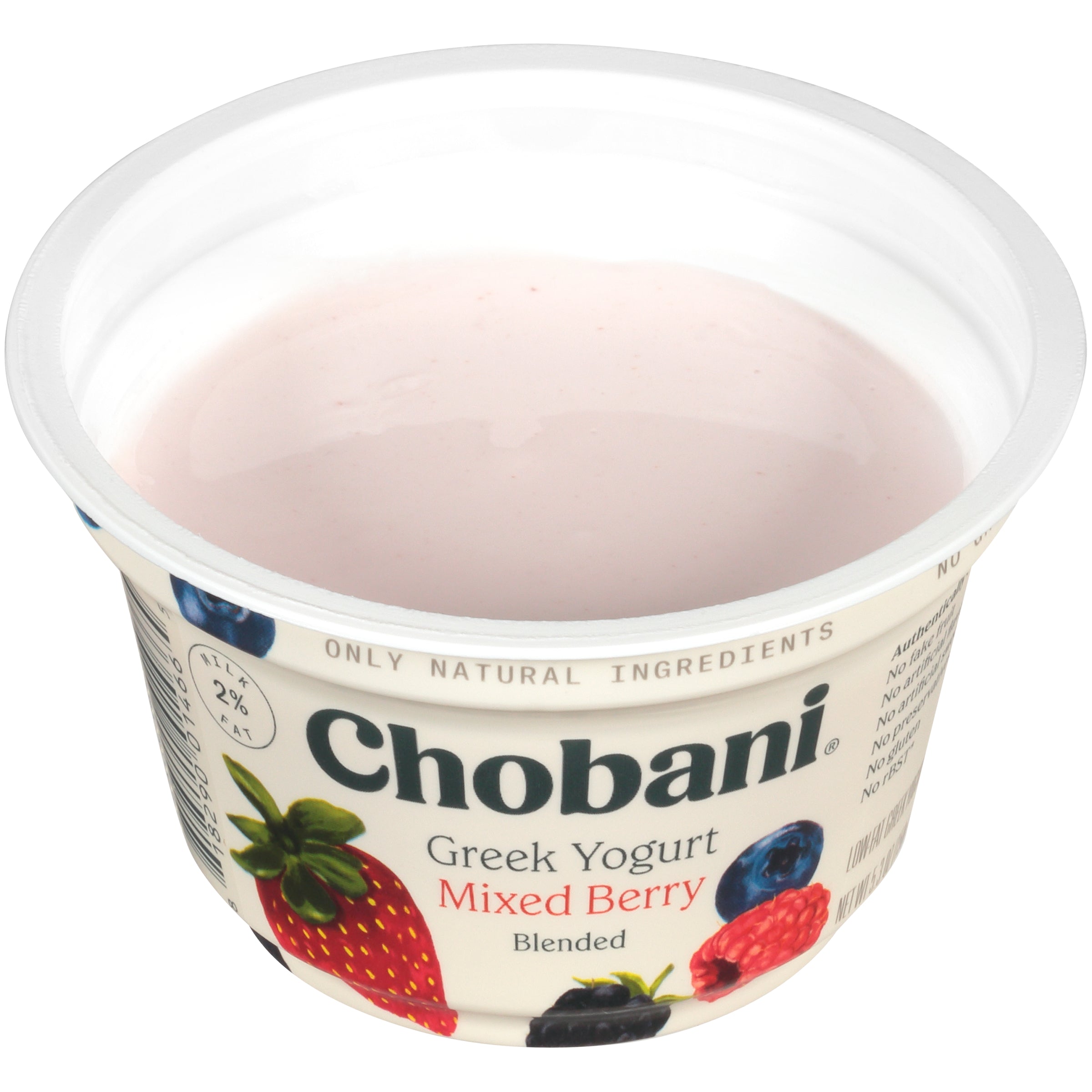 Chobani® Low Fat Greek Yogurt Mixed Berry Blended 5.3 Ounce Size - 12 Per Case.