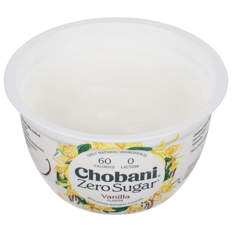 Chobani™ With Zero Sugar Vanilla 5.3 Ounce Size - 12 Per Case.