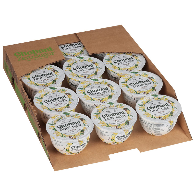 Chobani™ With Zero Sugar Vanilla 5.3 Ounce Size - 12 Per Case.