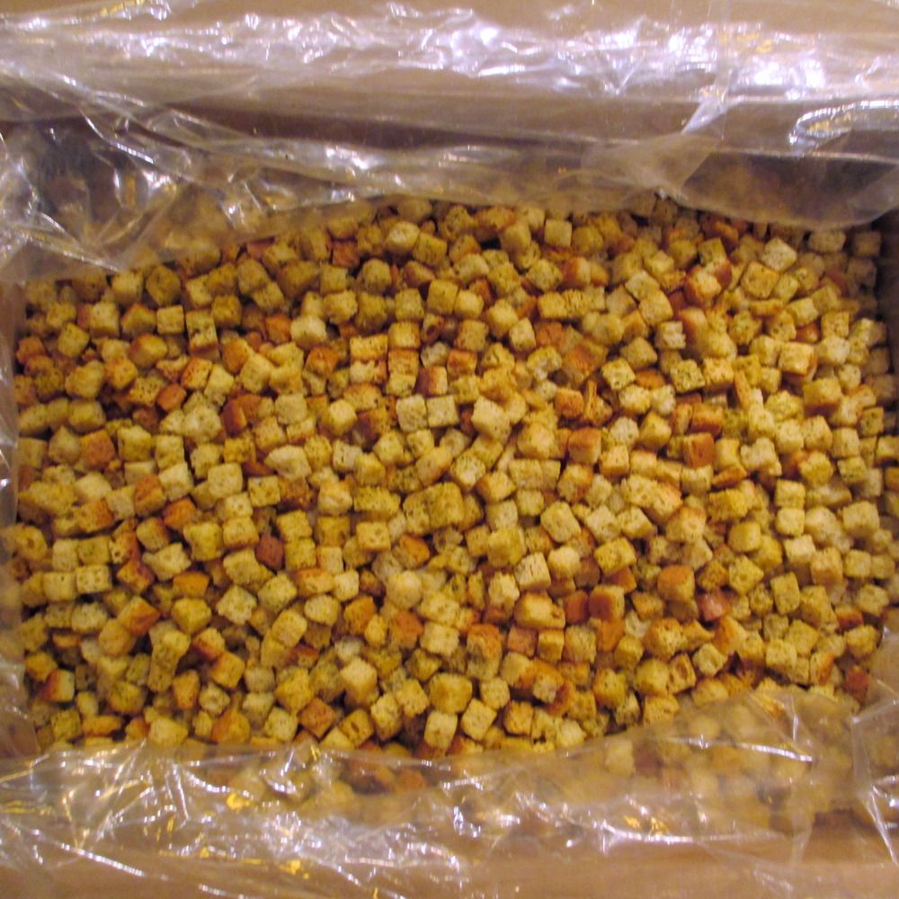 Crouton Seasoned Reg Cut (2"x2"x2") 160 Ounce Size - 1 Per Case.