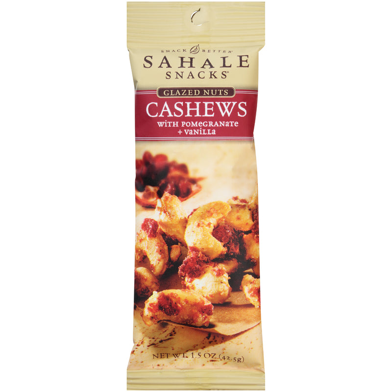 Sahale Cashew Pomegranate Caddy Pack 1.5 Ounce Size - 108 Per Case.