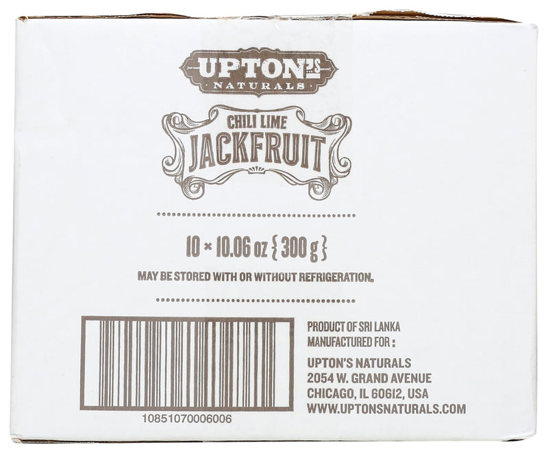 Upton's Naturals Chili Lime Jackfruit 10.6 Ounce Size - 10 Per Case.