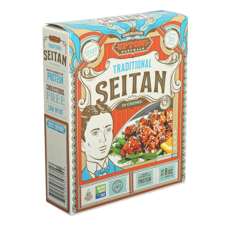 Upton's Naturals Traditional Seitan 8 Ounce Size - 6 Per Case.