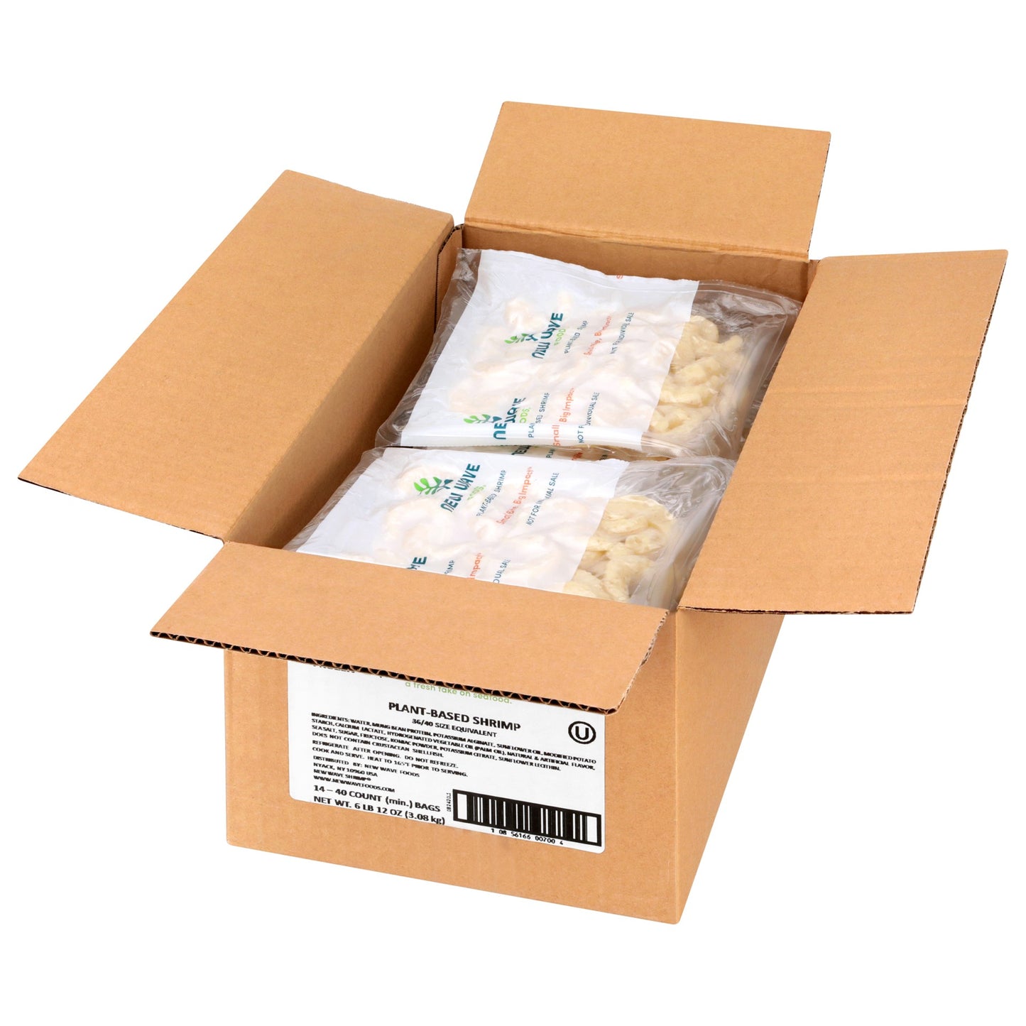 New Wave Plant Based Shrimp 40 Count Packs - 14 Per Case.