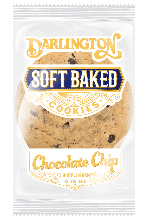 Darlington Soft Baked Chocolate Chipcookies Individually Wrapped 1 Count Packs - 216 Per Case.