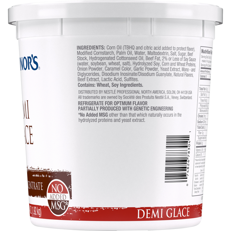 Minor's Demi Glace Sauce Concentrate 4.25 Pound Each - 4 Per Case.