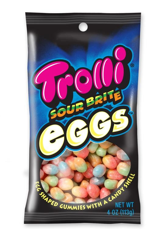 Trolli Sour Brite Eggs 4 Ounce Size - 12 Per Case.