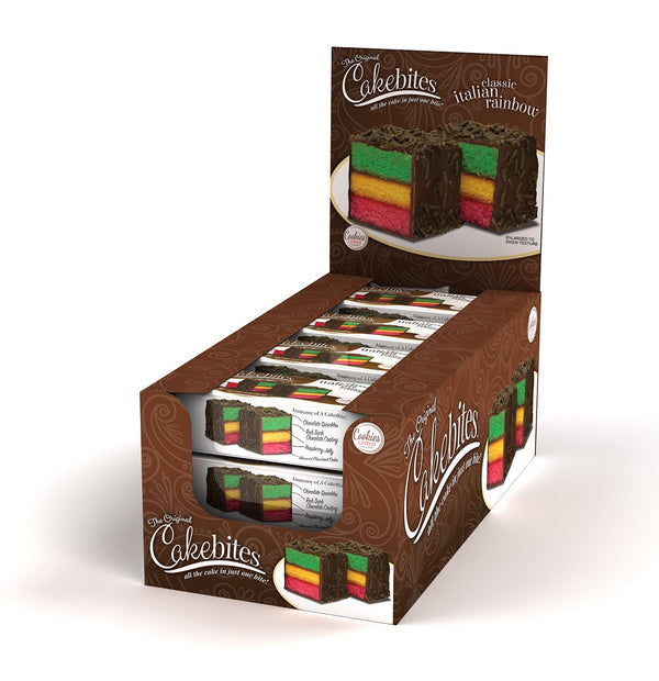 Cookies United Cake Bites Italian Rainbow 2 Ounce Size - 96 Per Case.