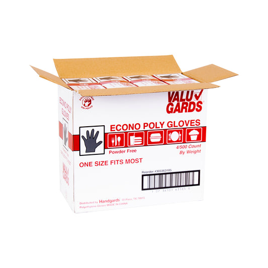 Glove Clear Poly One Size Fits All 500 Each - 4 Per Case.