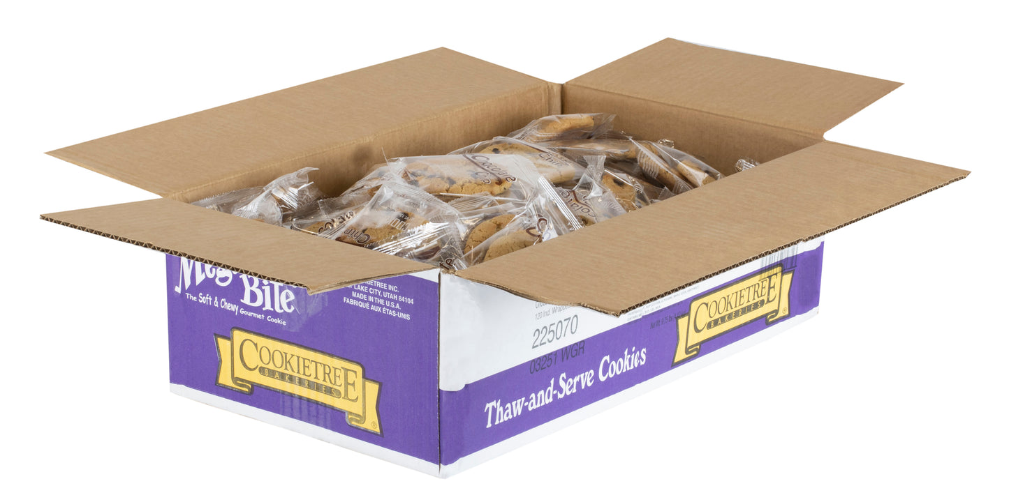 Cookietree Gourmet Whole Grain Chocolate Chip Thaw And Serve Cookie 1.3 Ounce Size - 120 Per Case.