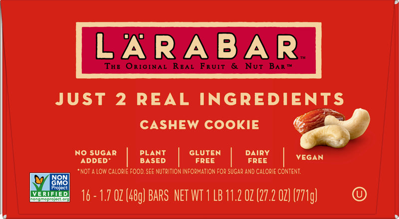 Larabar™ Wellness Bars Cashew Cookie 27.2 Ounce Size - 4 Per Case.