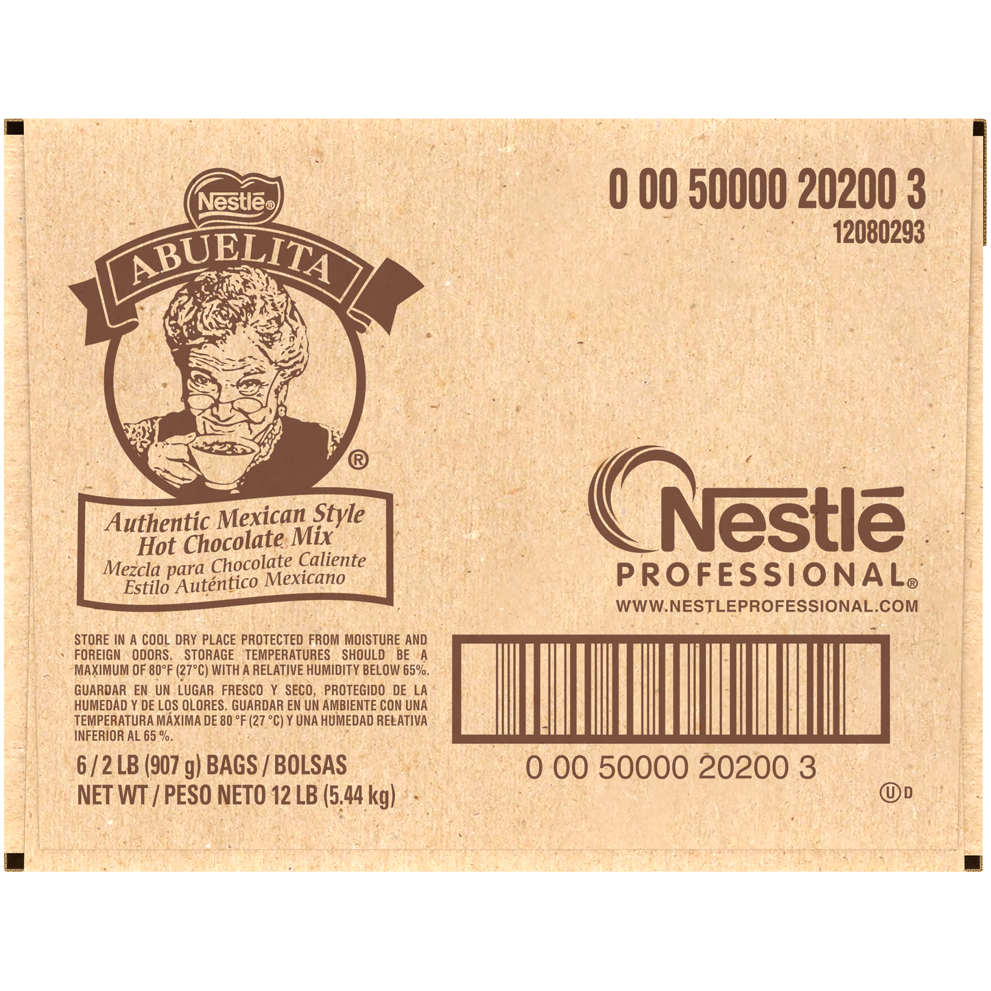 Nestle Abuelita Authentic Mexican Style Hot Chocolate Mix Bags 2 Pound Each - 6 Per Case.