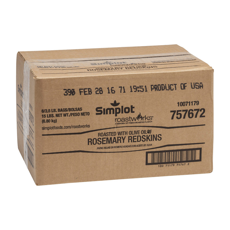 Simplot Roastworks Roasted Rosemary Redskin Potatoes 2.5 Pound Each - 6 Per Case.