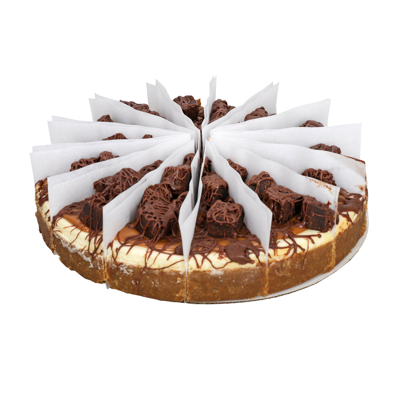 Caramel Brownie Bite Cheesecake Frozen Slice 2.24 Kg - 2 Per Case.