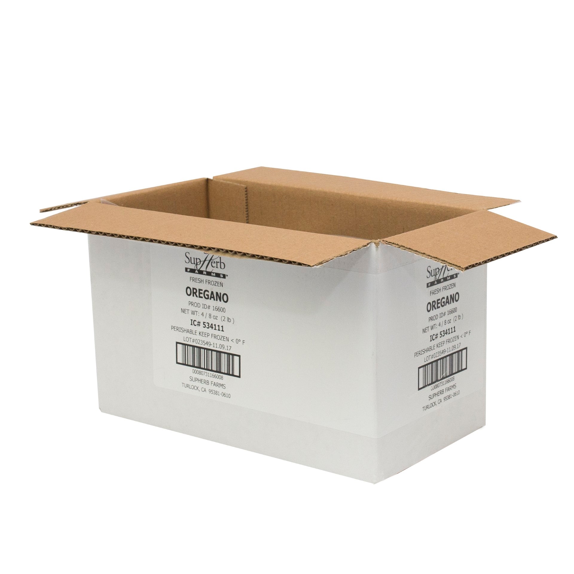Fresh Frozen Oregano 8 Ounce Size - 4 Per Case.