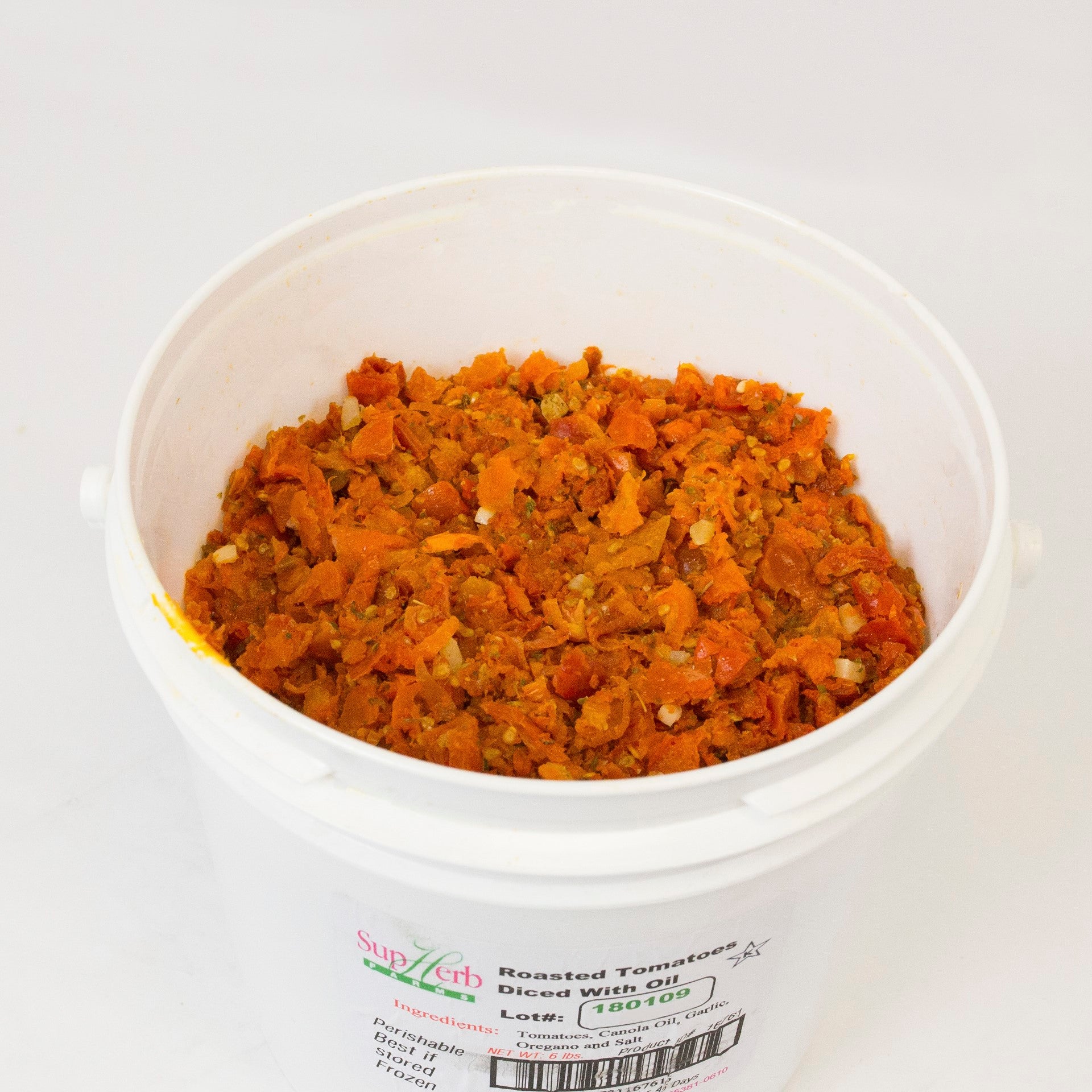 Fresh Frozen Tomato Roasted Diced With Oil 6 Pound Each - 1 Per Case.