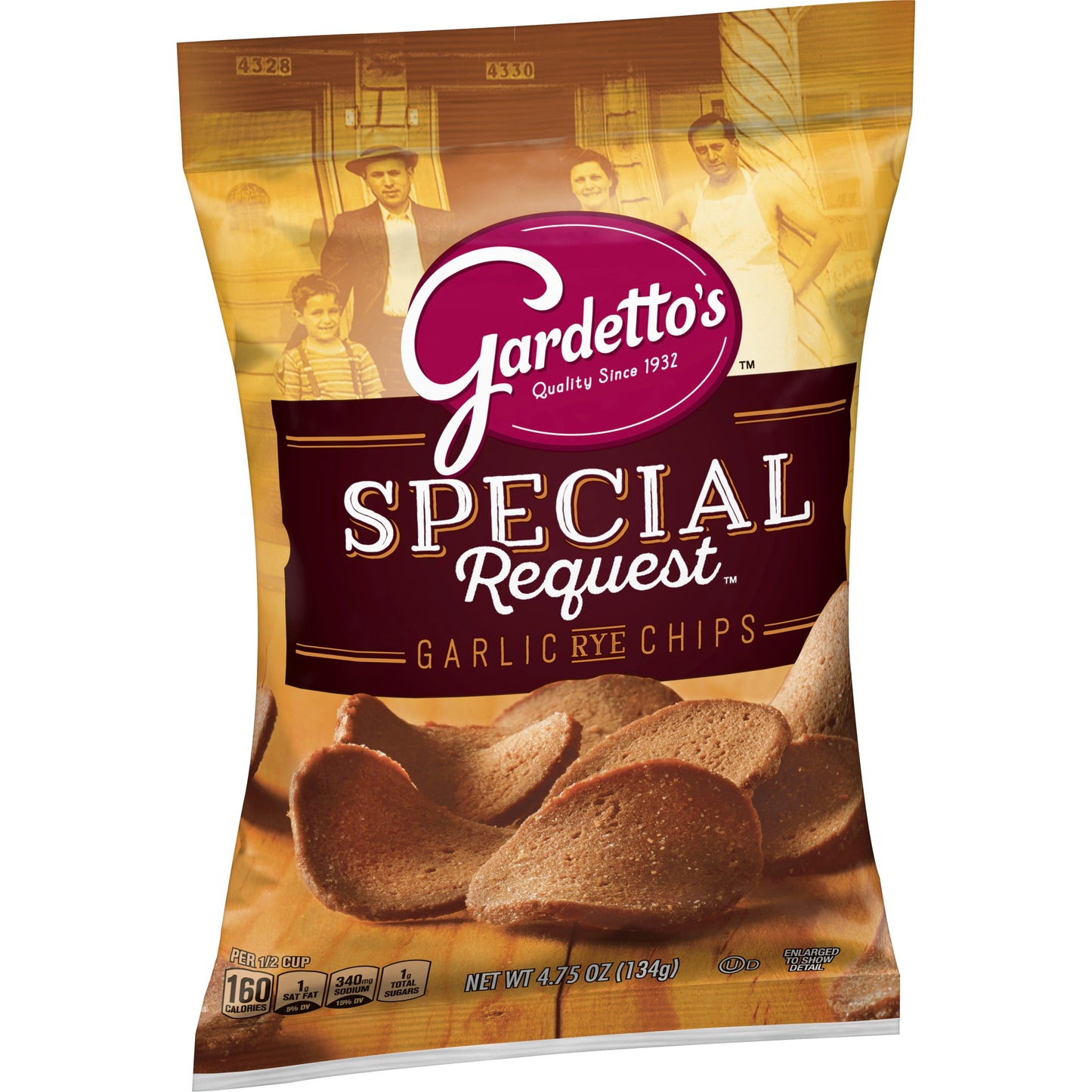 Gardetto's™ Snack Mix Garlic Rye Chips 4.75 Ounce Size - 7 Per Case.