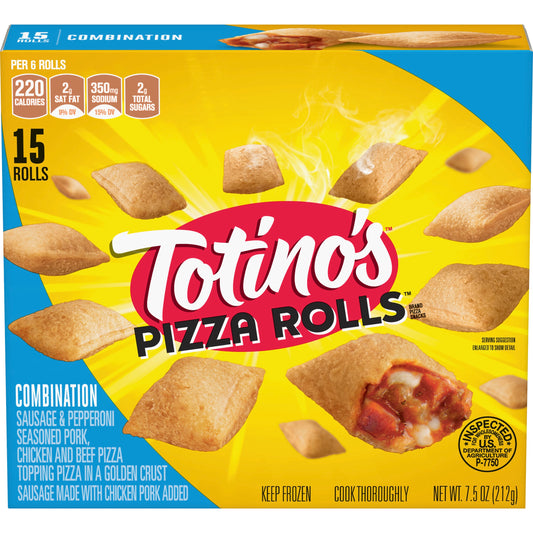 Totino's™ Frozen Hot Snacks Pizza Rolls™ Combo 7.5 Ounce Size - 12 Per Case.