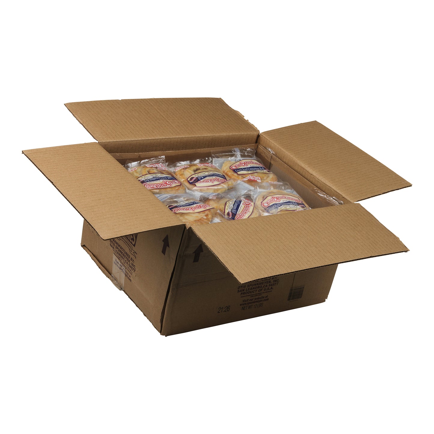 Cinnamon Rolls Giant Iced Individually Wrapped Tray 4 Ounce Size - 48 Per Case.