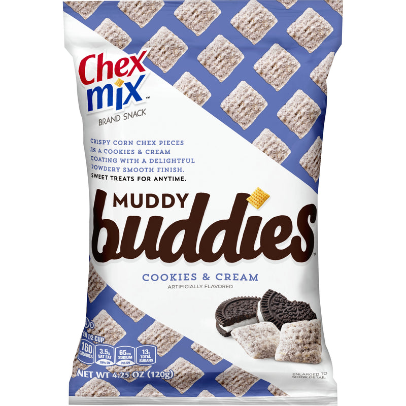 Chex Mix™ Muddy Buddies™ Snack Mix Cookies & Cream 4.25 Ounce Size - 7 Per Case.