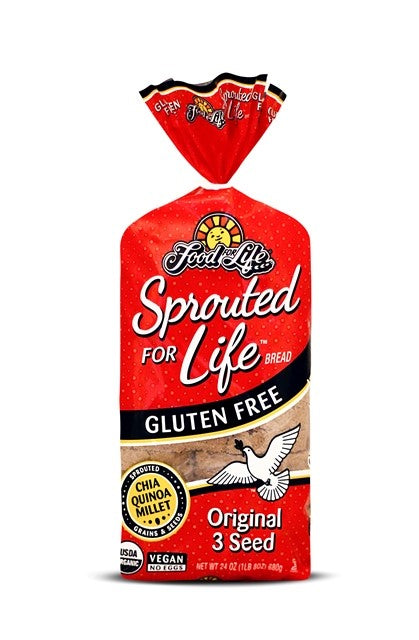 Food For Life Gluten Free Sprouted Original Seed Bread 24 Ounce Size - 6 Per Case.