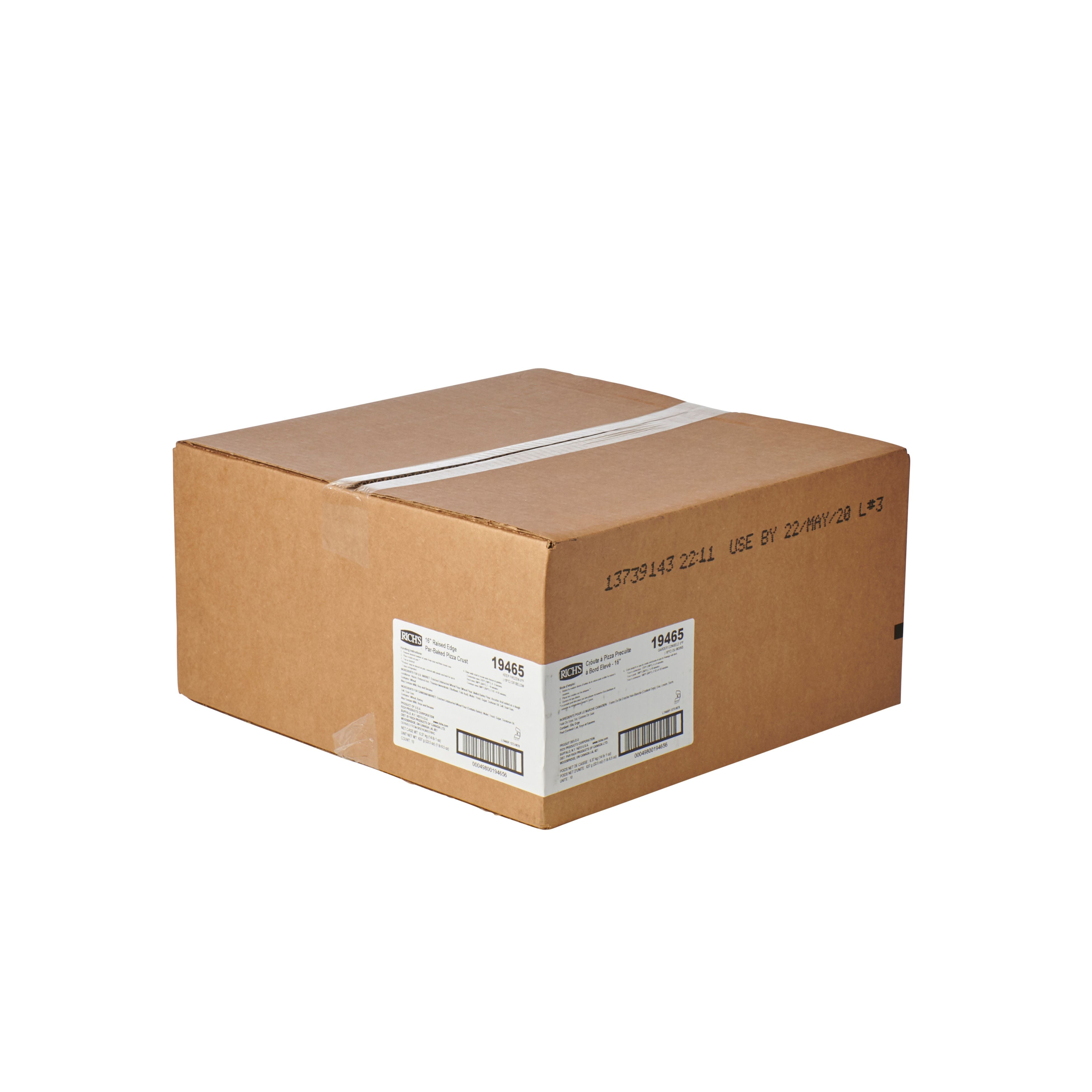 Pizza Crust Par Baked Raised Edge 6" 22.5 Ounce Size - 10 Per Case.