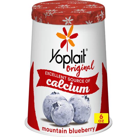 Yoplait® Original Yogurt Single Serve Cup Mountain Blueberry 6 Ounce Size - 12 Per Case.