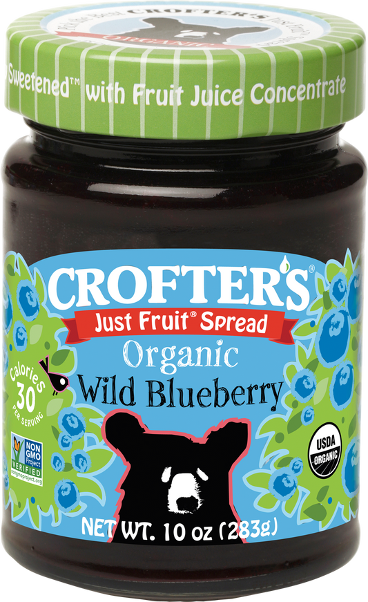 Crofters Organic Spread Fruit Blueberry 10 Ounce Size - 6 Per Case.