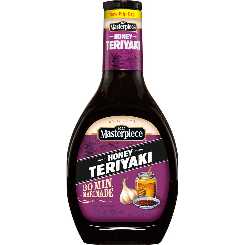 K Masterpiece Marinade Honey Teriyaki Withsesame Fluid 16 Ounce Size - 6 Per Case.