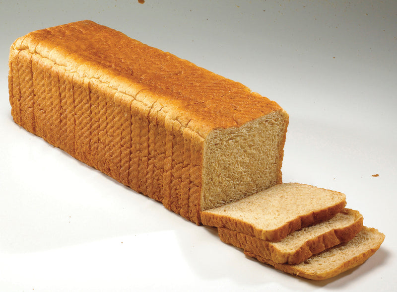 Bread Wheat Pullman Loaf Slice Bulk Frozen 24 Ounce Size - 10 Per Case.